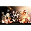 Tela de Fondo para Año Nuevo 2027 Transfronteriza, Fondo Temático para Fiesta de Nochevieja Europea y Americana, Decoración de Atmósfera de Año Nuevo para Amazon