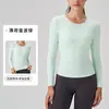 Ropa Deportiva Cruzada Nuevo Modelo Snu Fitness Yoga Ajuste Delgado Top Deportivo Pilates Transpirable Top de Manga Larga para Mujer