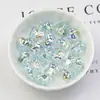 Borboleta de Strass Dingyi Lua Fria Contas Acrílicas Transparentes Alto Brilho Galvanizado Furo Reto Contas Soltas Acessórios para Miçangas e Joias