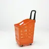 Carrito de la compra de supermercado con ruedas, caja de compra, cesta de mano para tienda de conveniencia, almacenamiento de snacks para centro comercial, cesta de la compra de gran capacidad