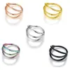 Piercing de Nariz de Zircônia Chanfrada de Três Camadas Estilo Europeu e Americano, Popular Estilo Transfronteiriço Joias para Body Piercing Atacado