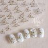 Aha Calcomanías para Uñas de Mariposa Popular Celebridad de Internet Huecas Líquidas Estampado Caliente Plateadas Blancas Calcomanías Decorativas para Uñas de Mariposa