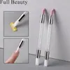 Full Beauty Transfronterizo Nuevo Modelo Pluma para Uñas Doble Punta Presionable Angular Cuarzo Silicona Herramienta de Pulido de Uñas