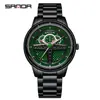 Reloj de Marca Sanda Nuevo Reloj de Cuarzo para Hombre Correa Impermeable Reloj de Moda para Hombre Popular Cuarzo Reloj de Hombre