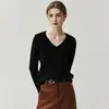 Elegante Casual ~ Tejido de Cachemira para Mujer Cuello en V Holgado Aspecto Adelgazante Tejido 25 Otoño e Invierno Nuevo Lana Tejido Interior