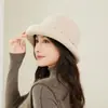Nuevo sombrero de otoño e invierno estilo coreano con lazo, elegante sombrero tipo cubo de fieltro de lana estilo británico para mujeres de mediana edad y mayores