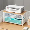 Estante de almacenamiento para impresora de oficina, organizador de capas, estante pequeño para copiadora de escritorio, estante de almacenamiento tipo cajón