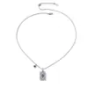 Popular Collar con Colgante de Circonita Vintage Nueva Moda Cadena Ligera de Lujo para Mujer Cadena para Clavícula Nicho Venta al por Mayor