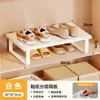 Armário de sapatos prateleira em camadas rack de armazenamento armário organizador de prateleira divisória de sapato de couro prateleira de armazenamento divisória de sapato doméstico