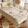 Mantel de comedor estilo americano, impermeable, a prueba de aceite, lavable, resistente al calor, tapete de mesa de PVC, lujo ligero, sensación de alta gama, protector de superficie de mesa de centro