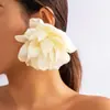 Europa y Estados Unidos joyería transfronteriza pendientes de flores grandes con sentido del diseño de tela exagerado flor de verano flor nicho pendientes de flores