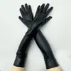 Guantes Plateados con Recubrimiento de Charol para Performance de Pole Dance Accesorios de Disfraz de Halloween Guantes Ajustados para Adultos