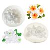 Molde de silicona de flor de gardenia, flor de huevo, molde para decoración de pastel de azúcar volteado, chocolate, molde para hornear DIY