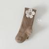 Medias para niños, leggings elásticos grandes para niñas, clase A, primavera y otoño, lindas medias con flores para exteriores.