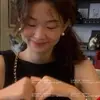 Bessy prata Jennie com brincos de pérola nova moda para o dia a dia brincos versáteis feminino temperamento coreano Rede social orelha