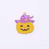 Mixto Transfronterizo 25 Serie de Halloween Murciélagos de Dibujos Animados, Fantasmas, Calabazas, Gatos Negros, Joyería de Aleación Accesorios Llaveros