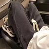 Jeans lavados para hombre, pantalones de hombre con cordón ajustable para combinar con todo, pantalones casuales holgados rectos de primavera y otoño, jeans de marca de moda