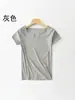 Camiseta de Verano de Nuevo Estilo con Volantes, Cuello en U, Manga Corta para Mujer, Holgada y Versátil, Cómoda Camiseta Top Estilo Ins de Modal