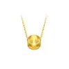 Pingente de Ouro para Mulheres, Ouro Puro 999, Pingente de Colar com Conta de Ouro Olho de Gato, Presente de Conta da Sorte para Mulheres, Item Popular para Atacado