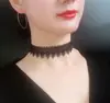 Accesorios Temáticos Oscuros para Adultos, Gargantilla de Encaje Negro, Joyería de Cristal, Cadena para Clavícula Hecha a Mano, Collar Peculiar para Cosplay