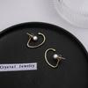 Diseño Simple Estilo Frío Geométrico con Diamantes Incrustados y Perlas Clip para Hueso de la Oreja Lazo Amor Accesorios para la Oreja Aretes para Mujer