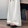 Pantalones Anchos Casuales de Lino Tencel de Cintura Alta para Mujer, Estilo Nuevo Verano 2026, Pantalones Largos de Seda Helada con Protección Solar para Mujer