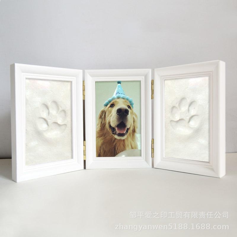 欧白五寸三折宠物款 狗狗印 手脚印泥留念礼物 周岁纪念 厂家