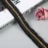 Encaje de Malla, Cadenas, Cadenas de Hierro, Cadenas de Aluminio, Encaje Ancho con Borde de Perlas