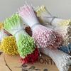 Material de producción de bricolaje hecho a mano con núcleo de flor pequeña, núcleo de flor de color, malla de seda, flor, rosa, varilla giratoria, accesorios