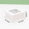 Caja para Galletas con Ventana de Cartón Blanco de 6* 6*3 pulgadas para Envíos Internacionales, Caja de Embalaje para Pastelería, Postres, Pastel, Donas y Horneados