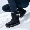 26 Zapatos de Invierno de Velcro Estilo Papá Engrosados Impermeables a la Nieve Cálidos para Hombre Comercio Exterior Botas de Nieve del Noreste Viaje Algodón para la Nieve