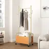 Cabide de Chão para Casa Estilo Creme, Simples e Moderno, Cabide de Roupas Removível de Luxo Leve, Cabide de Armazenamento de Roupas Celebridade da Internet
