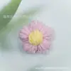 Ganchillo de Mano Lindo Flor de Pompones de 4 Agujas Flor de Lana Tejida a Mano DIY Bolso Tejido a Mano Accesorios para el Cabello Flor para Zapatos Accesorios de Ramillete