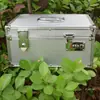 Caja de Almacenamiento de Aleación de Aluminio Caja de Herramientas Multifuncional para el Hogar Caja Grande con Contraseña Caja de Almacenamiento Portátil Caja de Dinero con Cerradura
