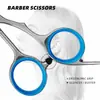 Conjunto de Tesouras de Corte de Cabelo Azul Amazon Transfronteiriço com Parafuso Destacável para Cabeleireiro, Uso Doméstico para Adultos, Tesoura deafinamento de 6 polegadas