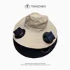 Sombrero de Sol con Ventilador Solar de Ala Ancha para Hombres Verano Pesca al Aire Libre Sombrero de Protección Solar Anti-UV Sombrero de Montañismo para Mujeres