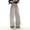 [con Dobladillo] Pantalones de Chándal Rayados a los Lados para Mujer Estilo Europeo y Americano Transfronterizo High Street Pantalones de Chándal Americanos Pantalones Casuales Rectos Sueltos