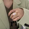 Moda Coreana Europea y Americana Transfronteriza Más Vendido Anillo de Oro Barroco Perla Irregular Retro Francés Joyería Personalizada para Mujeres