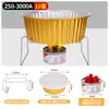 250 Cajas Doradas de Papel de Aluminio para Hot Pot y Ollas de Papel de Aluminio para Exteriores para Empaque para Llevar Loncheras y Tazones para Sopa 2000/3500ml
