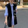 Traje de Camadas Outono/Inverno Jaqueta Pequena Colete Camisa Duas Peças Elegante Streetwear Tendência Emagrecedor Alto Pequeno Vestido
