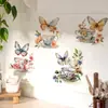 Papel Pintado Pintado Pegatinas de Taza de Té Sala de Estar Dormitorio Pinturas Decorativas Cocina Pegatinas Decorativas de Pared Mariposa Taza de Café Pegatinas Autoadhesivas