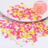 Gel de Crema DIY Color Cuentas Grano de Azúcar Fruta Amor Piezas de Arcilla Blanda Material de Tarjeta Goo Pasador Hecho a Mano Accesorios para el Cabello