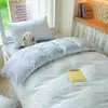 Conjunto de Três Peças para Cama de Dormitório Estudantil 100% Algodão Lençol e Capa de Edredom Cama de Solteiro Conjunto de Roupa de Cama para Todas as Estações