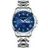 Lige Resistente al Agua Nuevo Reloj para Hombre Calendario Doble Luminoso Reloj de Cuarzo Transmisión en Vivo Artículo Caliente de Comercio Exterior Dropshipping