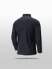 Camiseta base térmica de manga larga con media cremallera y cuello alto de forro polar para hombre, para entrenamiento de fitness, top de secado rápido para deportes de invierno y running
