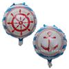 Nuevo Globo de Película de Aluminio Pirata Transfronterizo Fiesta Temática de Halloween Barco Pirata Calavera Globo de Papel de Aluminio Diseño Decorativo