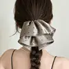 Presilha de rabo de cavalo suave e elegante com laço e fita, presilha de cabelo de alta qualidade para mulheres, presilha tipo tubarão estilo coreano