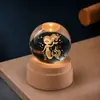 Madera Maciza Bola de Cristal Giratoria Luz de Noche Cielo Estrellado Adorno de Escritorio Creativo Artesanía Temporada de Graduación Regalo Personalizado