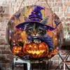 Decoración de Pared Amazon Transfronteriza Popular Halloween Cartel de Puerta de Madera Colgante Escena de Fiesta Layout Cartel de Puerta de Bienvenida
