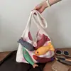 Bolsa de Punto Linda de Dibujos Animados para Mujer 2026 Nueva Otoño Casual Versátil Ligera para la Escuela y el Trayecto Bolsa Tote